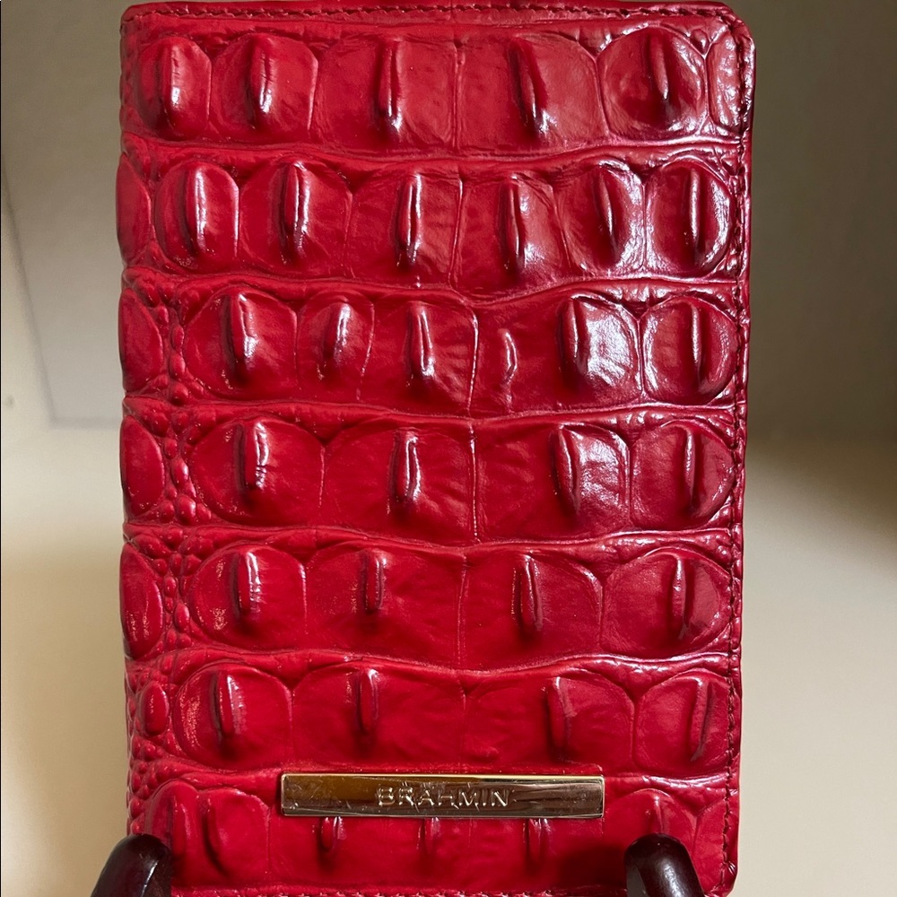 Brahmin Passport Wallet Red